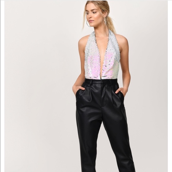 Tobi Multi Reversible Sequin Plunging Bodysuit - Picture 3 of 7